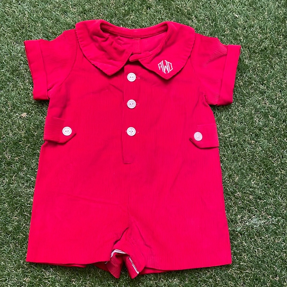 Red Christmas Corduroy one piece
